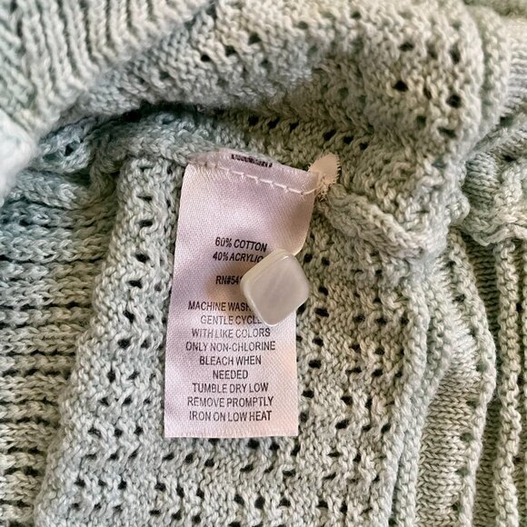 Lace knit short sleeve blouse, Crop top - Picture 8 of 9